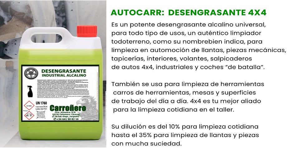 LOTE 6: Desengrasante Carroñero 4X4 5 L + Regalo (talleres-profesional)