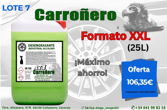 LOTE 7: Desengrasante Carroñero  4X4 1 UD 25 L FORMATO XXL (talleres-profesional)