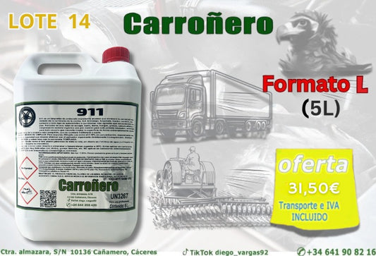LOTE 14: Multiusos desengrasante industrial 911 -Formato 5 L -(Talleres-profesional)