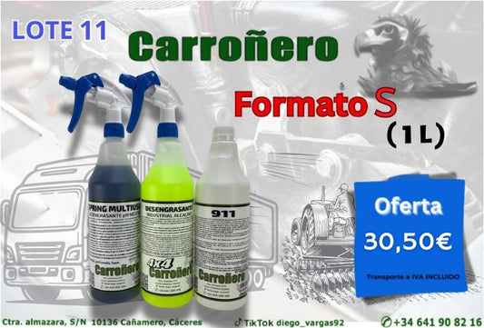 LOTE 11: Desengrasante Carroñero 4X4, 911 y PH Neutro Spring Multiusos- 1 L-FORMATO L (Profesional-Industrial-Particular) + REGALO