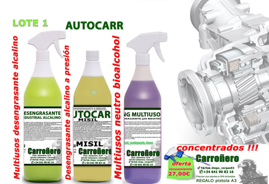 LOTE 1:  Carroñero Misil, Spring, 4x4 (3 Uds/1L)- Uso particular + REGALO
