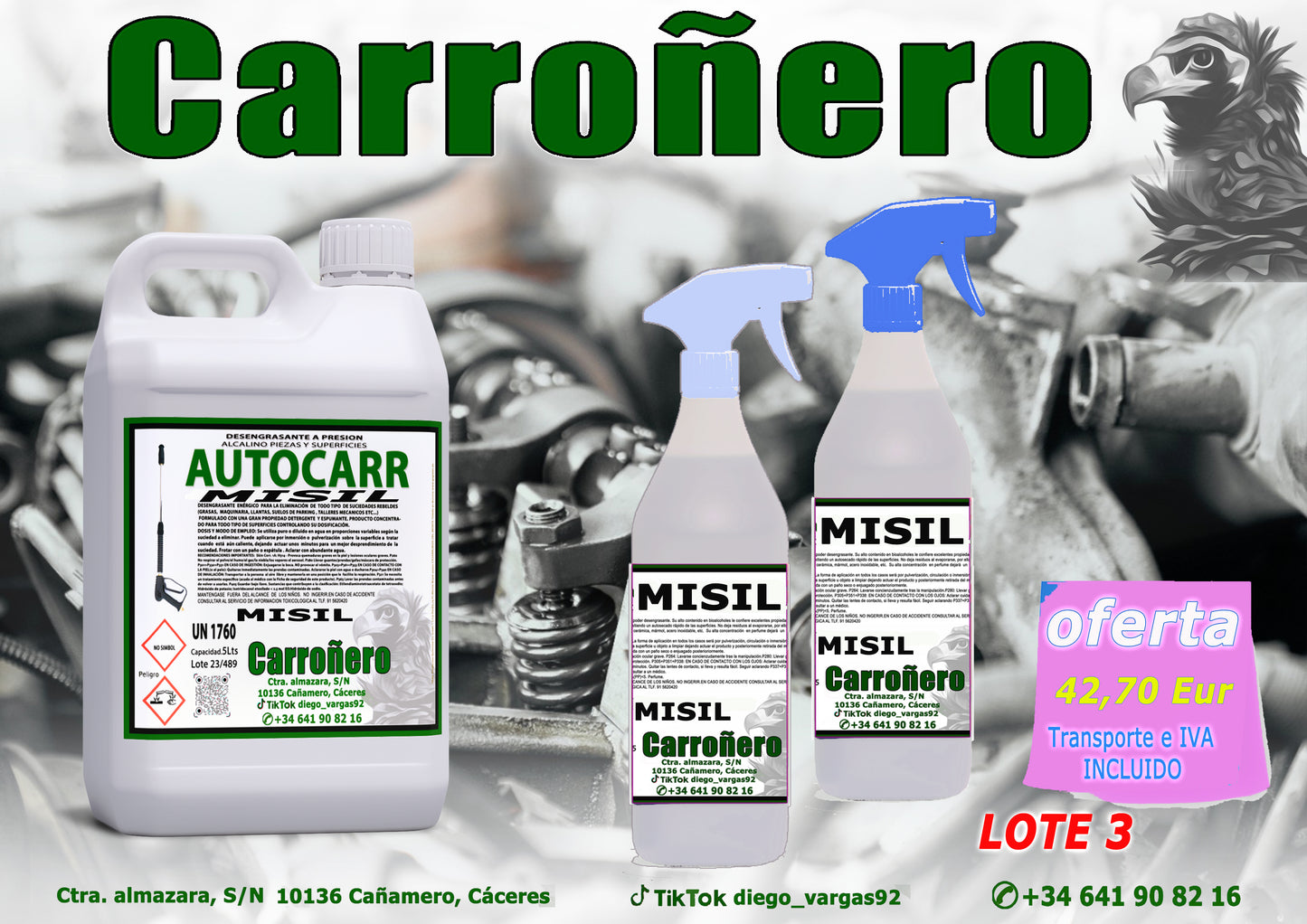 LOTE 3: Carroñero Misil 5 L (talleres) + Regalo