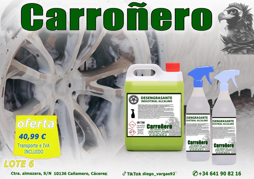 LOTE 6: Desengrasante Carroñero  4X4 5 L + Regalo (talleres-profesional)